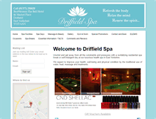 Tablet Screenshot of driffieldspa.co.uk